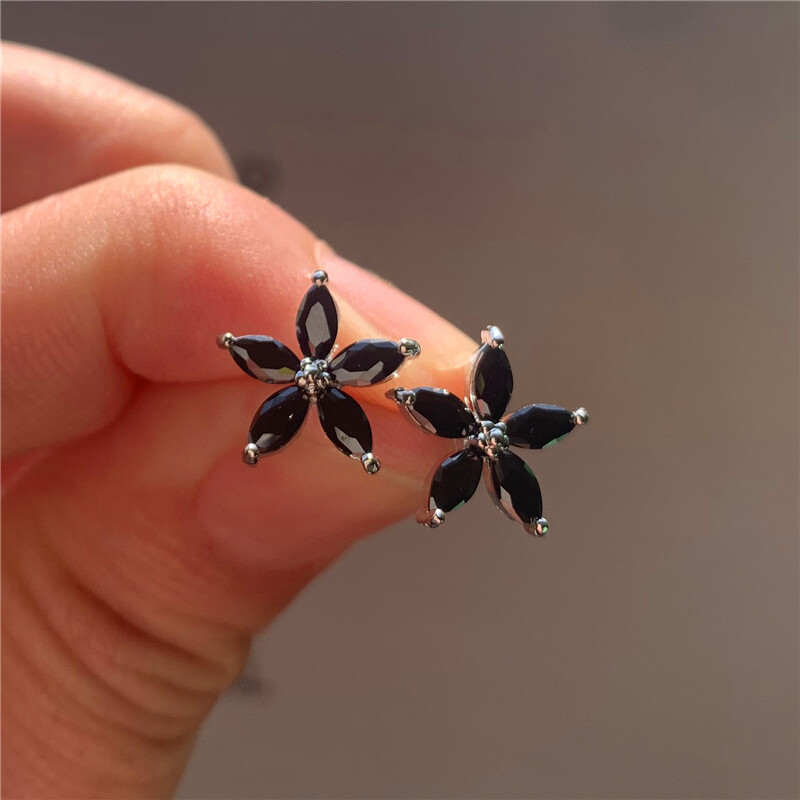 Armsad naiste väikesed tärniga kõrvarõngad võluvad hõbedased vikerkaare tsirkoonkivist pulmaehted naistele