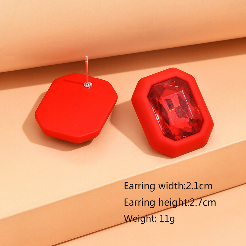 Kalnų krištoliniai auskarai moterims Nauji kvadratiniai auskarai pendientes 2023 m. tendencijų geometriniai biuro vakarėlio dovanos madingi papuošalai