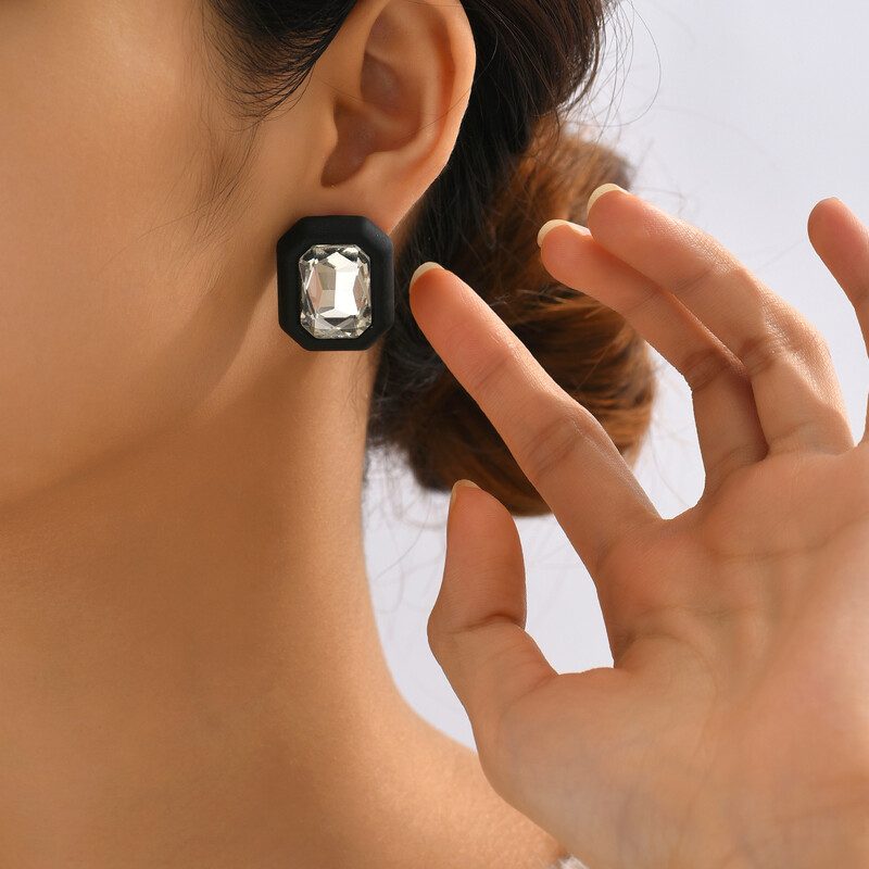 Kalnų krištoliniai auskarai moterims Nauji kvadratiniai auskarai pendientes 2023 m. tendencijų geometriniai biuro vakarėlio dovanos madingi papuošalai