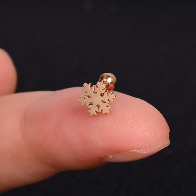 1 bucată cercei din oțel inoxidabil pentru femei, margaretă, fluture, șuruburi în spate, șuruburi minuscule, Helix, cartilaj, lobul tragus, piercing la ureche, bijuterii