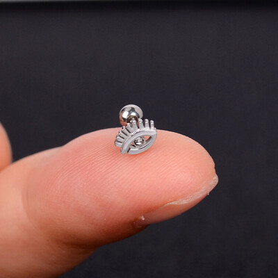 1 bucată cercei din oțel inoxidabil pentru femei, margaretă, fluture, șuruburi în spate, șuruburi minuscule, Helix, cartilaj, lobul tragus, piercing la ureche, bijuterii