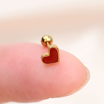 1 bucată cercei din oțel inoxidabil pentru femei, margaretă, fluture, șuruburi în spate, șuruburi minuscule, Helix, cartilaj, lobul tragus, piercing la ureche, bijuterii