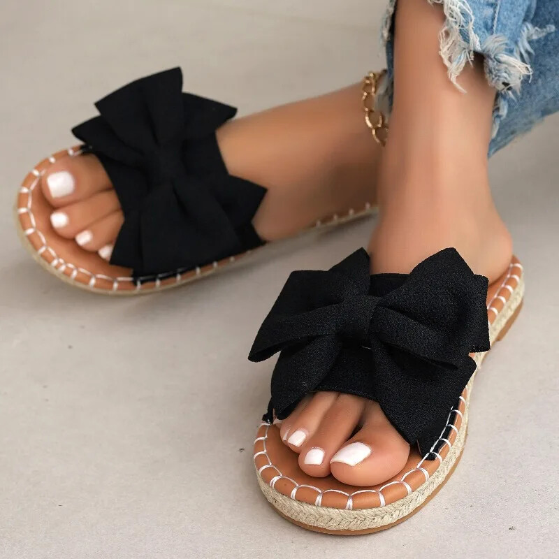 2024. aasta kuum sooduspakkumine Naiste kingad, lahtise ninaga naiste sussid, suvised kikilipsud, soliidne tald vabas õhus, lamedad, suured sussid