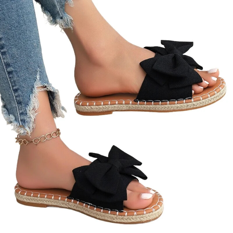 2024. aasta kuum sooduspakkumine Naiste kingad, lahtise ninaga naiste sussid, suvised kikilipsud, soliidne tald vabas õhus, lamedad, suured sussid