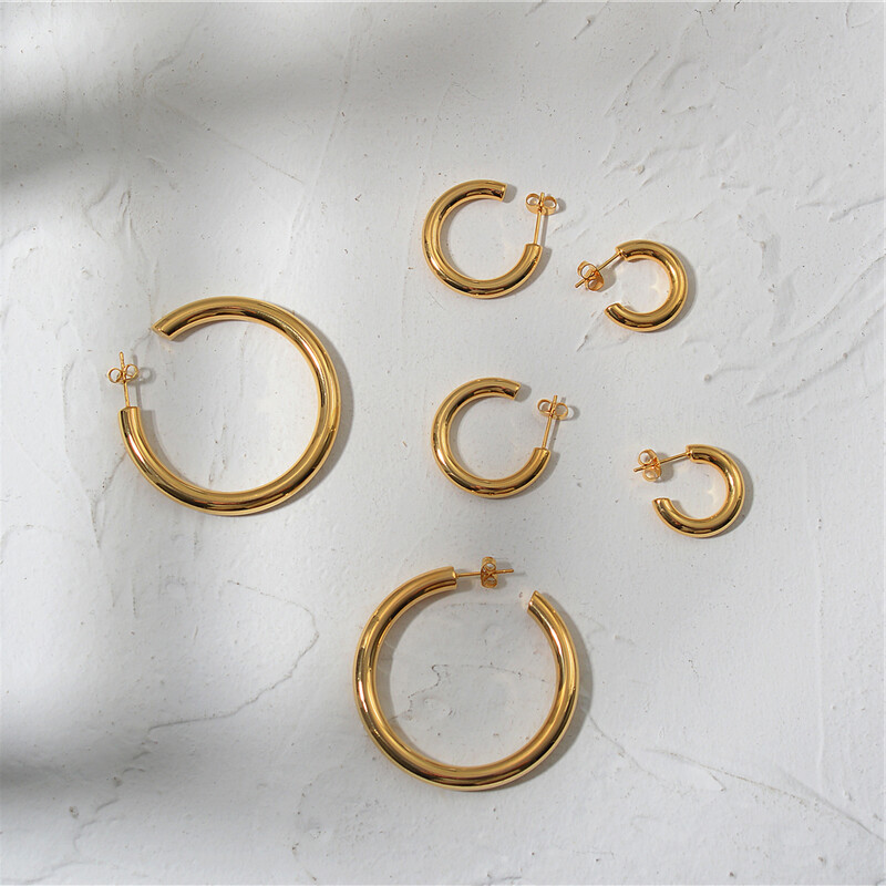 316 L roostevabast terasest vintage spiraal keerdrõngaga kõrvarõngad naistele punk kõrvarõngad trendikas kullavärvi hõbeda värvi kõrvarõngad ehted