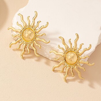 Γυναικεία σκουλαρίκια Vintage Oversized Sun Fashion Dangle Earrings