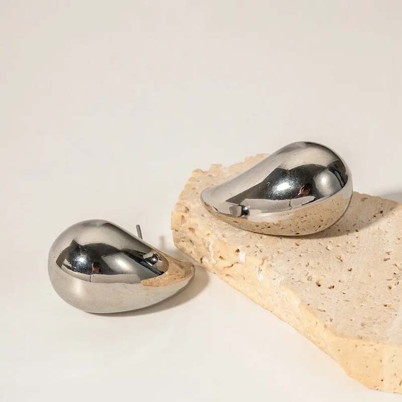 Geomeetrilised terasest õõnsad kõrvarõngad naiste peole Igapäevaselt kantavad moeõhtukingitused veekindlad roostevabast terasest ehted