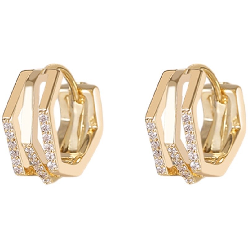 2023. aasta uus mood hõbedase värviga geomeetrilised ümmargused rõngaskõrvarõngad naistele, tüdrukutele läikiv kivikivist õrnad pulmaehted, kingitused