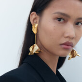 2024. aasta uued metallist lilledega kõrvarõngad Statement ehted naistele pidupäevade aksessuaarid