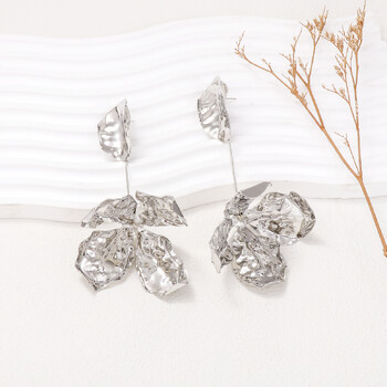 2024 New Metal Flower Earrings Statement Κοσμήματα για γυναίκες Αξεσουάρ για γιορτινό πάρτι