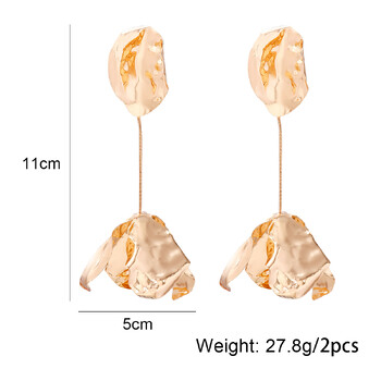 2024 Нови метални обеци с цветя Изящни бижута за жени Аксесоари за празнични партита