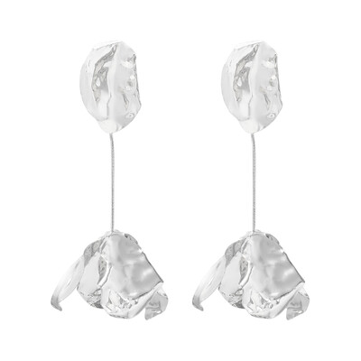 2024. aasta uued metallist lilledega kõrvarõngad Statement ehted naistele pidupäevade aksessuaarid