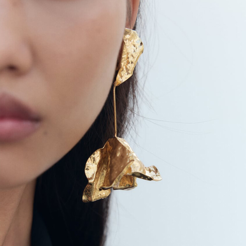 2024. aasta uued metallist lilledega kõrvarõngad Statement ehted naistele pidupäevade aksessuaarid