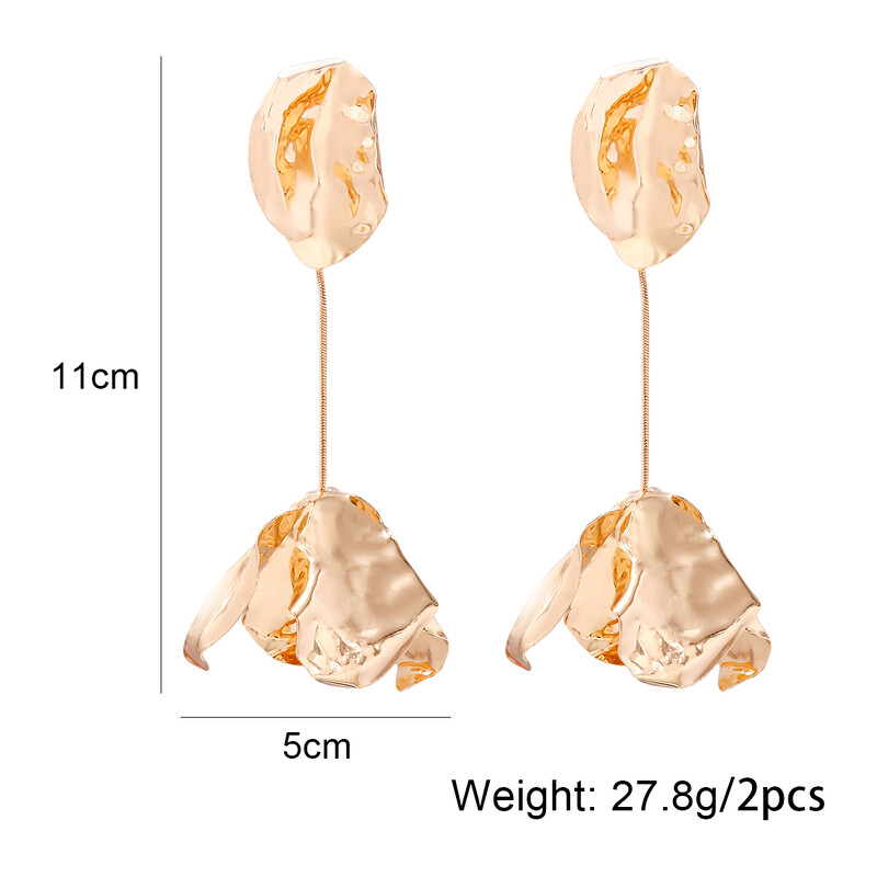 2024. aasta uued metallist lilledega kõrvarõngad Statement ehted naistele pidupäevade aksessuaarid