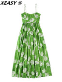 XEASY laisvalaikio suknelės moterims, 2022 m. senovinė vidutinio dydžio suknelė, spausdinta, moteriška, vasaros sarafanai, moteriški drabužiai.