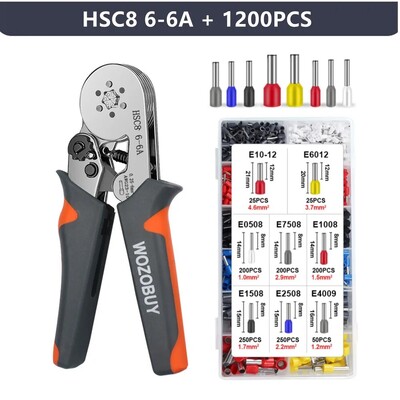 Gnybtų gnybtų užspaudimo įrankiai Mini elektrinės replės HSC8 6-4/6-6(0,25-10mm²/0,25-6mm²) Laido jungties taisymo spaustukas
