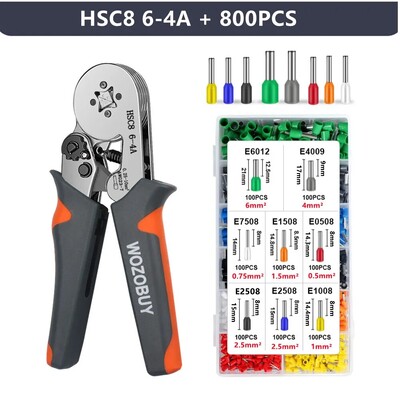 Gnybtų gnybtų užspaudimo įrankiai Mini elektrinės replės HSC8 6-4/6-6(0,25-10mm²/0,25-6mm²) Laido jungties taisymo spaustukas