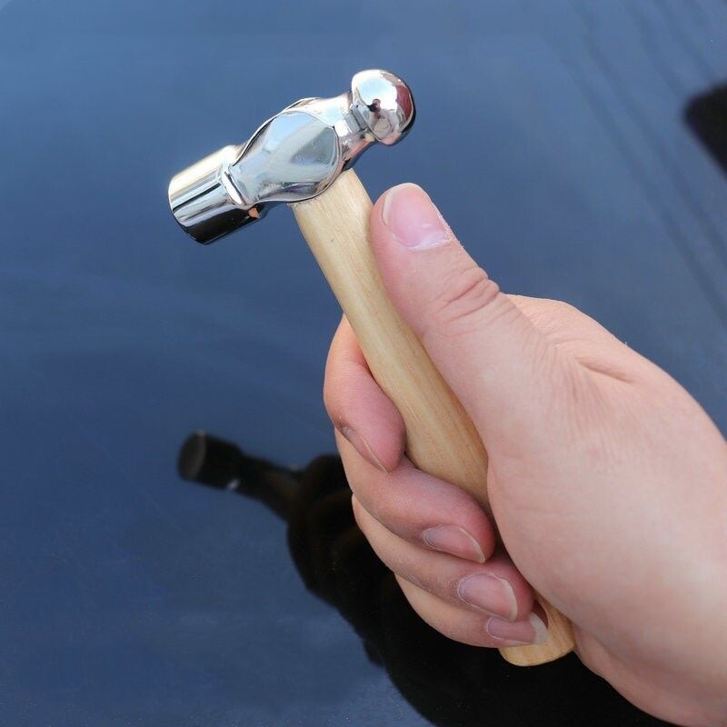 Mini plaktukas Smashing Graikinio riešuto apvalios galvutės medinės rankenos plaktukas automobilio pabėgimo įrankis Rankinis plaktukas Daugiafunkcis mini plaktukas