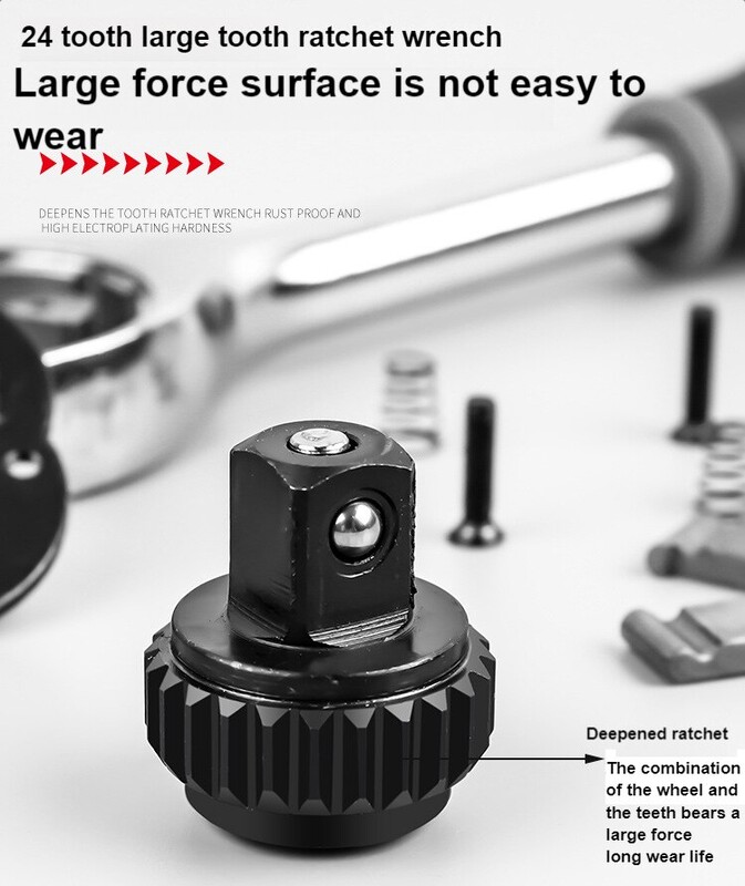 12 buc. Set de chei tubulare de 1/2 inch, prizele metrice cu impact, cheie cu clichet, set complet de instrumente, instrument profesional de reparații pentru garaj