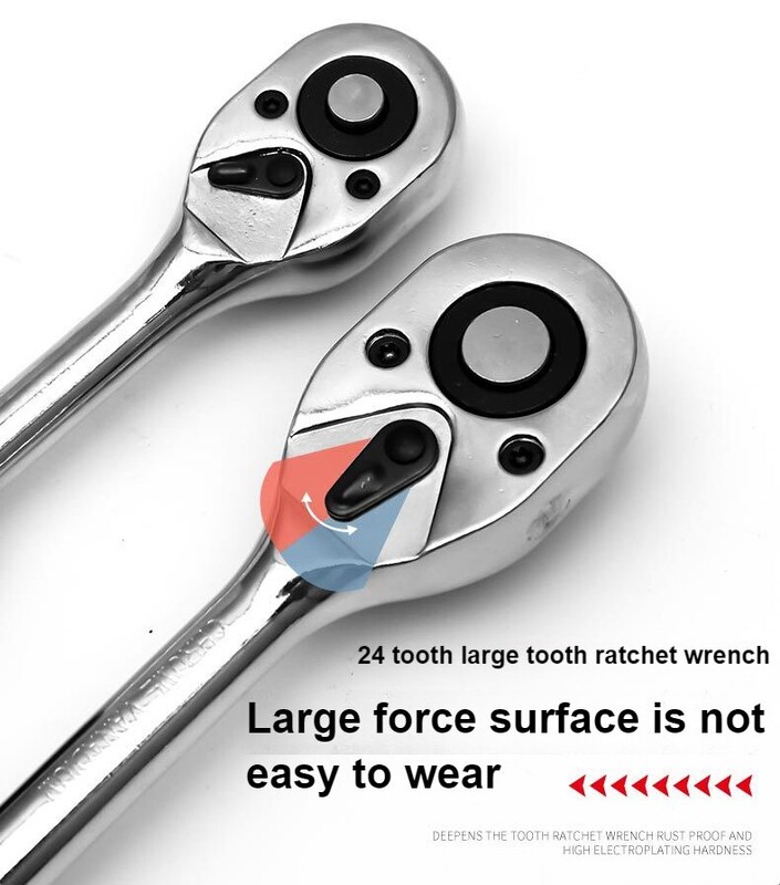 12 buc. Set de chei tubulare de 1/2 inch, prizele metrice cu impact, cheie cu clichet, set complet de instrumente, instrument profesional de reparații pentru garaj