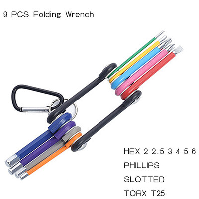 Kuuskantvõtmekomplekt L kuuskantvõtmekomplekt kuuskantvõtmega 9 tk. kuuskantvõtmekomplekt 1,5–10 mm kuuskantvõtmega Jalgratta remondiks