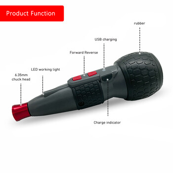 Електрическа отвертка DONUMEH, акумулаторна мини бормашина, 3,6 V литиева батерия, ръчна и електрическа USB зареждане, LED светлина за НАПРАВИ СИ ДОМ