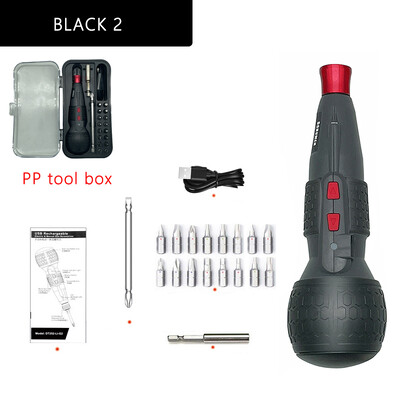 DONUMEH Șurubelniță electrică Mini mașină de găurit fără fir 3.6V Baterie cu litiu Manuală și Lumină LED de încărcare USB electrică pentru ACASA DIY