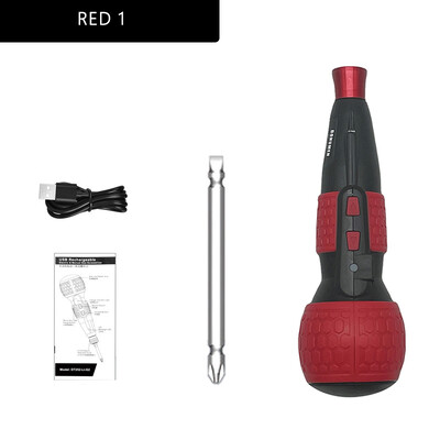 DONUMEH Șurubelniță electrică Mini mașină de găurit fără fir 3.6V Baterie cu litiu Manuală și Lumină LED de încărcare USB electrică pentru ACASA DIY