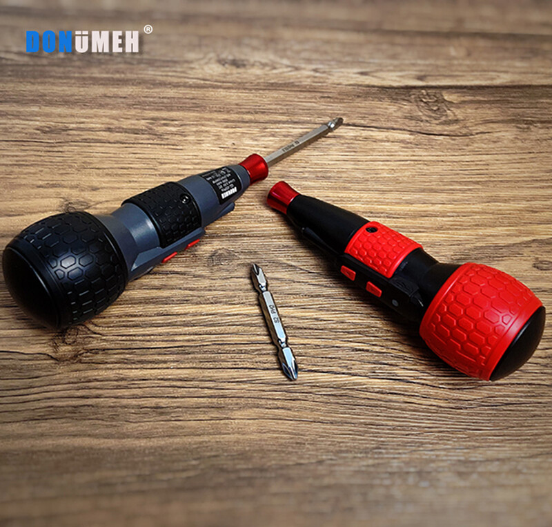 DONUMEH Șurubelniță electrică Mini mașină de găurit fără fir 3.6V Baterie cu litiu Manuală și Lumină LED de încărcare USB electrică pentru ACASA DIY