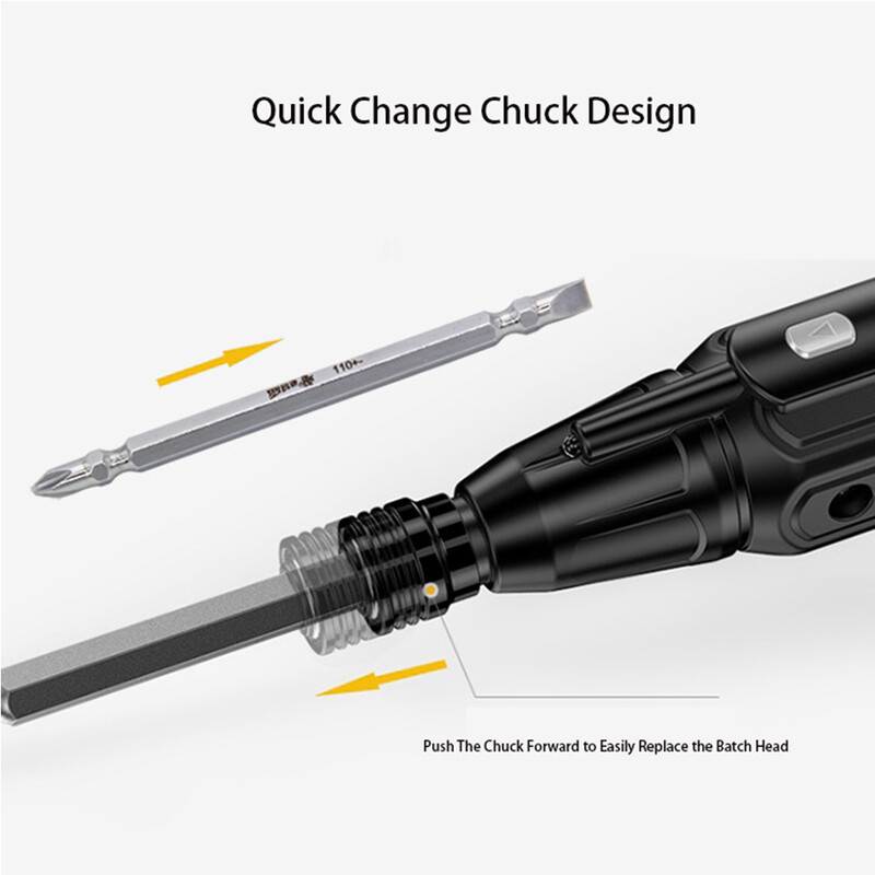 Șurubelniță electrică Burghiu fără fir 3,6 V Mini șurubelniță pentru casă cu vârf magnetic Lumină de lucru reîncărcabilă prin USB pentru bricolaj