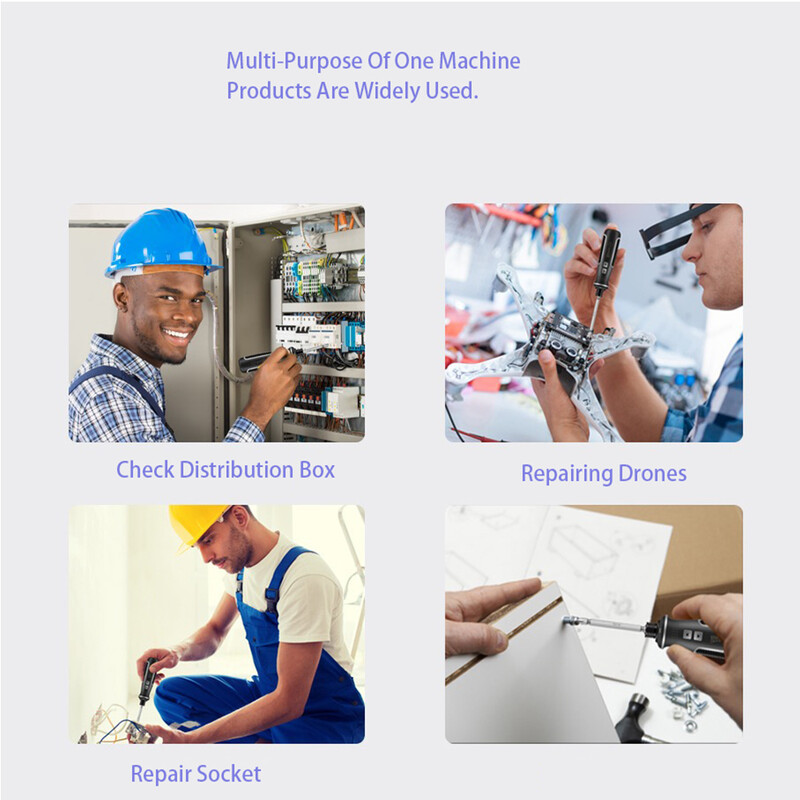 Șurubelniță electrică Burghiu fără fir 3,6 V Mini șurubelniță pentru casă cu vârf magnetic Lumină de lucru reîncărcabilă prin USB pentru bricolaj