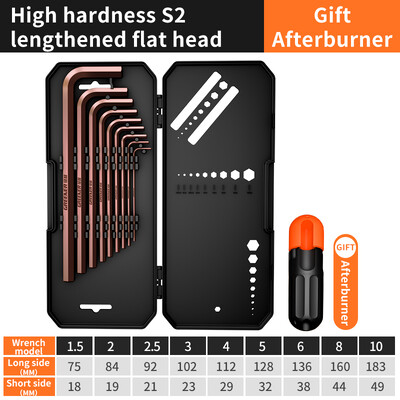 GREENER šešiabriaunių raktų rinkinys šešiakampių veržliarakčių atsuktuvų rinkiniai, kombinuoti dėžutėje, universalus sukimo momento ilgio metrikas su rankovėmis Rankiniai įrankiai dviratis