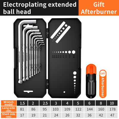 GREENER šešiabriaunių raktų rinkinys šešiakampių veržliarakčių atsuktuvų rinkiniai, kombinuoti dėžutėje, universalus sukimo momento ilgio metrikas su rankovėmis Rankiniai įrankiai dviratis