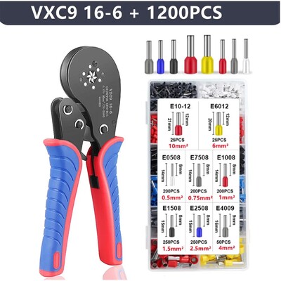 0,08-16 mm² 16-6 Alati za stiskanje cjevastih terminala Mini kliješta za stiskanje terminala velikih dimenzija Set preciznih električnih stezaljki