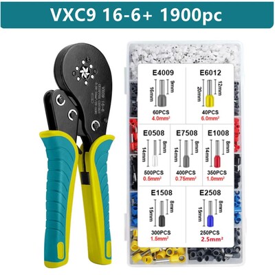 0,08-16 mm² 16-6 Alati za stiskanje cjevastih terminala Mini kliješta za stiskanje terminala velikih dimenzija Set preciznih električnih stezaljki