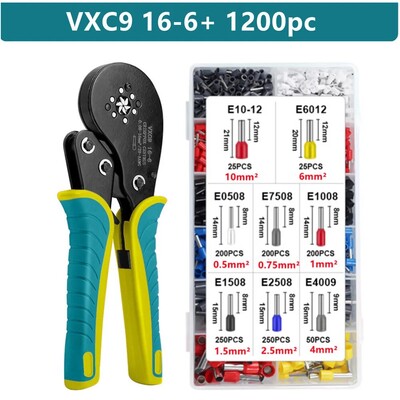 0,08-16 mm² 16-6 Alati za stiskanje cjevastih terminala Mini kliješta za stiskanje terminala velikih dimenzija Set preciznih električnih stezaljki