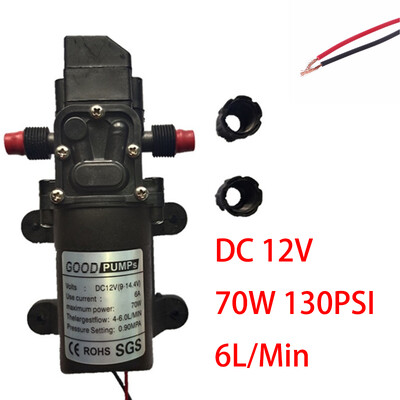 DC 12V 60W 120PSI 5L/MIN Poljoprivredna električna pumpa za vodu Crna mikro visokotlačna membranska raspršivač vode Autopraonica 12 V