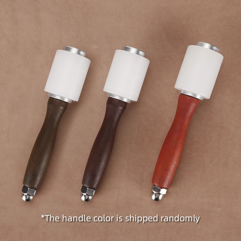 Profesionalus odinis raižyti plaktukas, nailoniniai plaktukai, medžio rankena, skirta odiniam štampavimui, perkusijai, pasidaryk pats įrankis