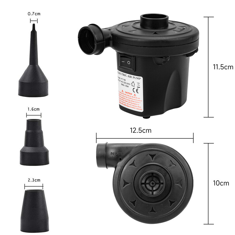 Awroutdoor električne pumpe 2 u 1 koje bubre ispuhavanjem zraka madrac na napuhavanje igračke za bazen prijenosna električna pumpa s 3 mlaznice
