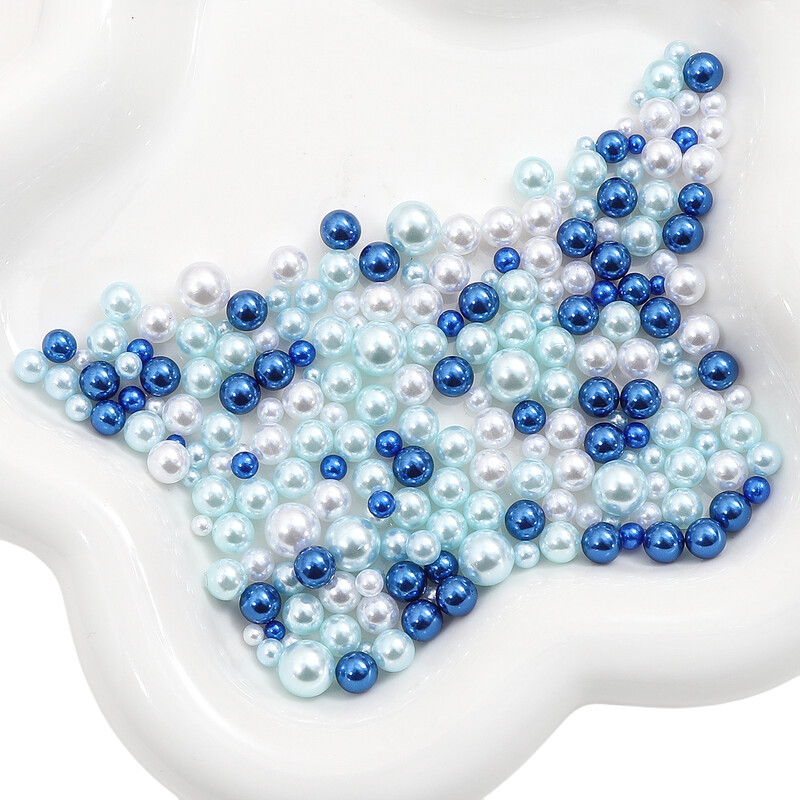 ABS mittepoorsed pärlid värvilised ümmargused helmed lahtised helmed helmed käsitsi valmistatud kosmeetikakarp rõivamanused kaunistusmaterjalid