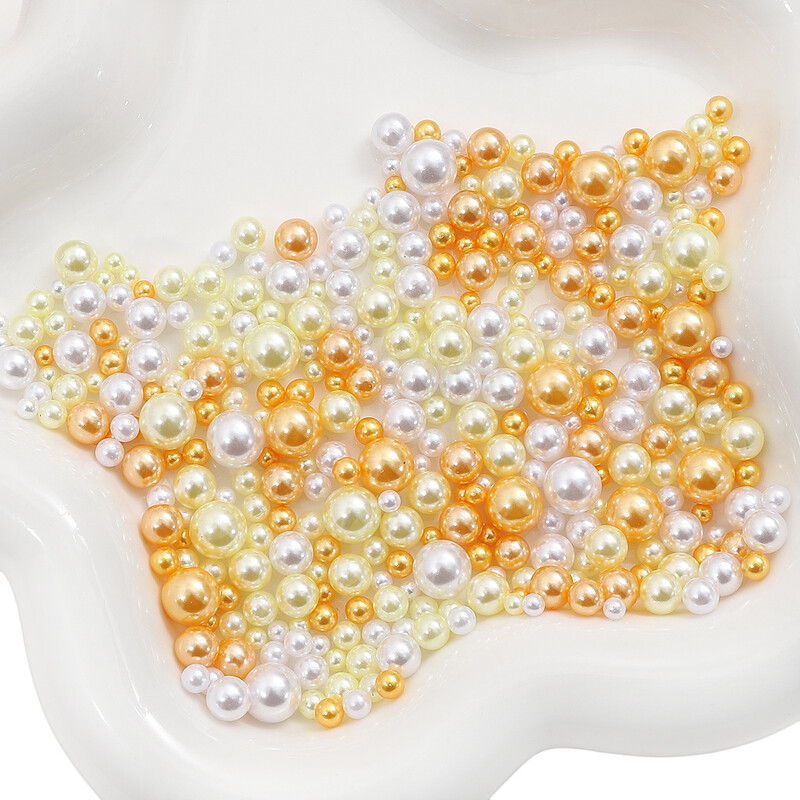 ABS mittepoorsed pärlid värvilised ümmargused helmed lahtised helmed helmed käsitsi valmistatud kosmeetikakarp rõivamanused kaunistusmaterjalid