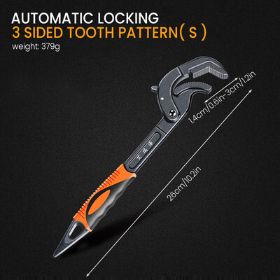 AIRAJ reguliuojamas veržliaraktis Daugiafunkcis didelis atviro vamzdžio veržliaraktis vonios kambario nerūdijančio plieno universalus reguliuojamas veržliaraktis