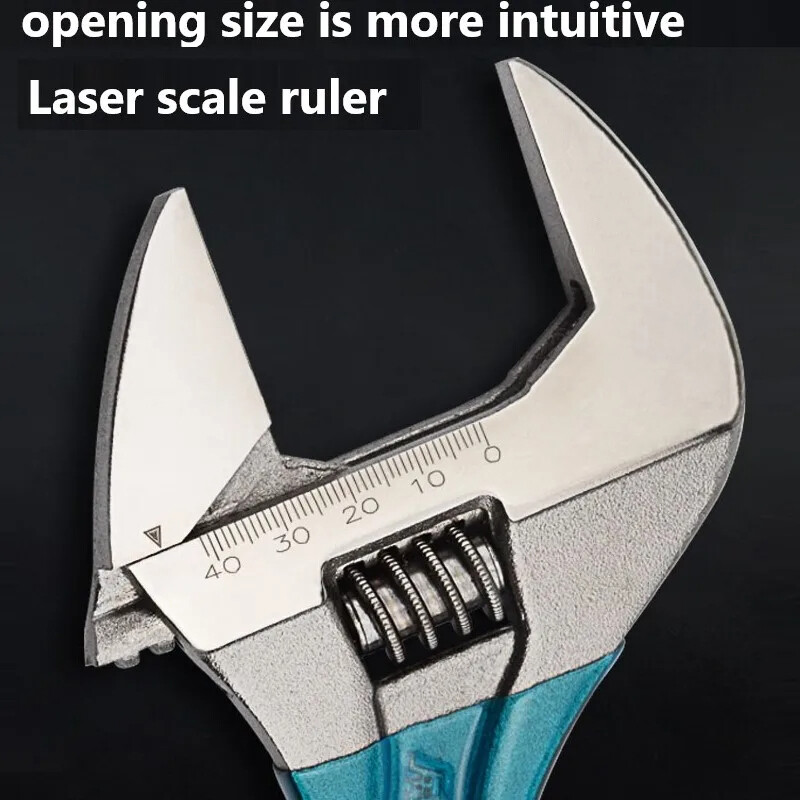 Reguliuojamas veržliaraktis didelės atidarymo trumpos rankenos mini beždžionių veržliaraktis Lazerinės svarstyklės Guma apvyniotas raktas Vandentiekio vamzdynas Vonios įrankiai