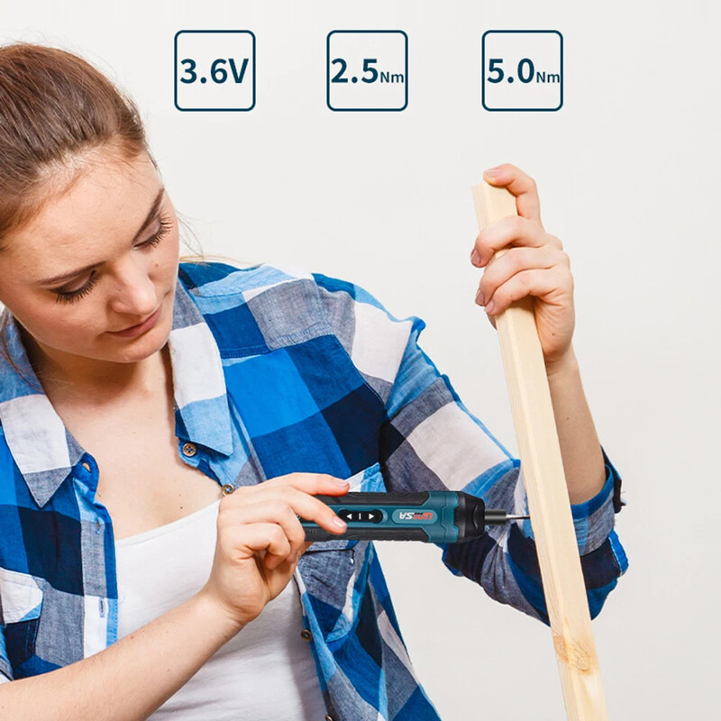 3,6 V juhtmeta elektriline kruvikeeraja, laetav 1500 mAh liitiumaku minitrell elektritööriistade komplekt majapidamishoolduseks, remont