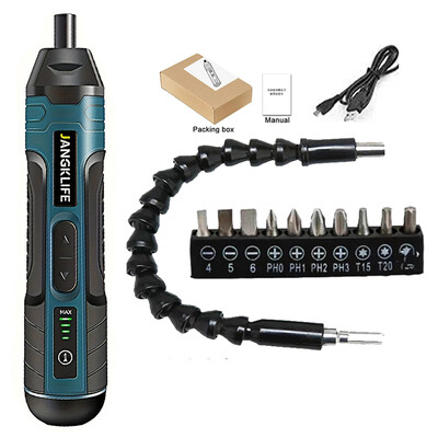 Juhtmeta elektriline kruvikeeraja, laetav, 1300 mAh liitiumaku, minitrell, 3,6 V elektritööriistade komplekt, majapidamishooldus