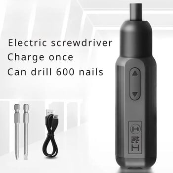 Mini Cordless Electric Screwdriver 2/10N.m Torque Type-C Rechargeable Power Drill Set 3,6V Home Desassembly Repair Tools