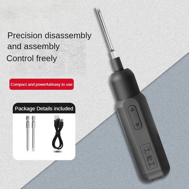 Mini juhtmeta elektriline kruvikeeraja 2/10 N.m pöördemomendiga C-tüüpi taaslaetav jõutrellikomplekt 3,6 V majapidamises kasutatavad lahtivõtmise remonditööriistad