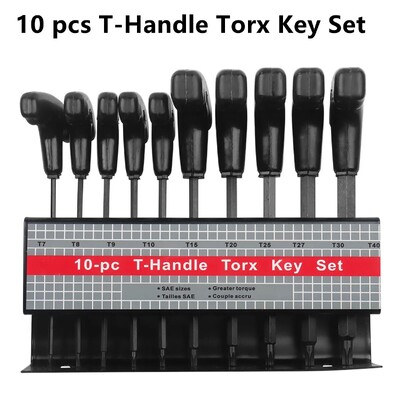 T Handle Hex Key Set Metric 10 τμχ και Sae 10 τμχ T Bar γαλλικό κλειδί με βάση