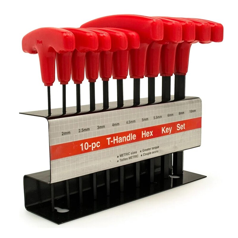 T Handle Hex Key Set Metric 10 τμχ και Sae 10 τμχ T Bar γαλλικό κλειδί με βάση