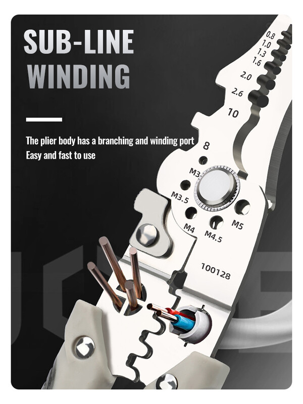 Dispozitiv de tăiat cabluri de sertizare Dispozitiv de dezis automat reglabil pentru dezimbrare multifuncțională Clește de sertizare Instrument de mână pentru terminale
